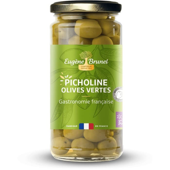 Eugène Brunel Gröna Picholine Oliver 350g