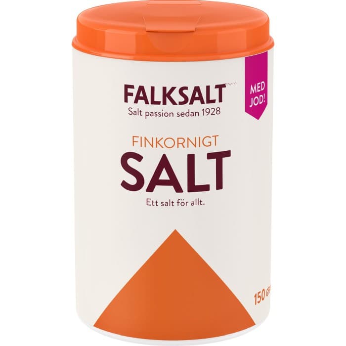 Falksalt Finkornigt Hushållssalt med Jod 150g