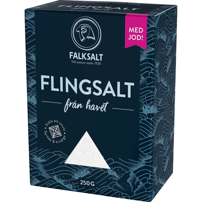 Falksalt Flingsalt med Jod 250g – från Falksalt – 40 kr – hos Delitea