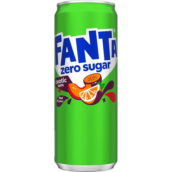 Fanta Exotic Zero Burk 33cl – från Fanta – 12 kr – hos Delitea