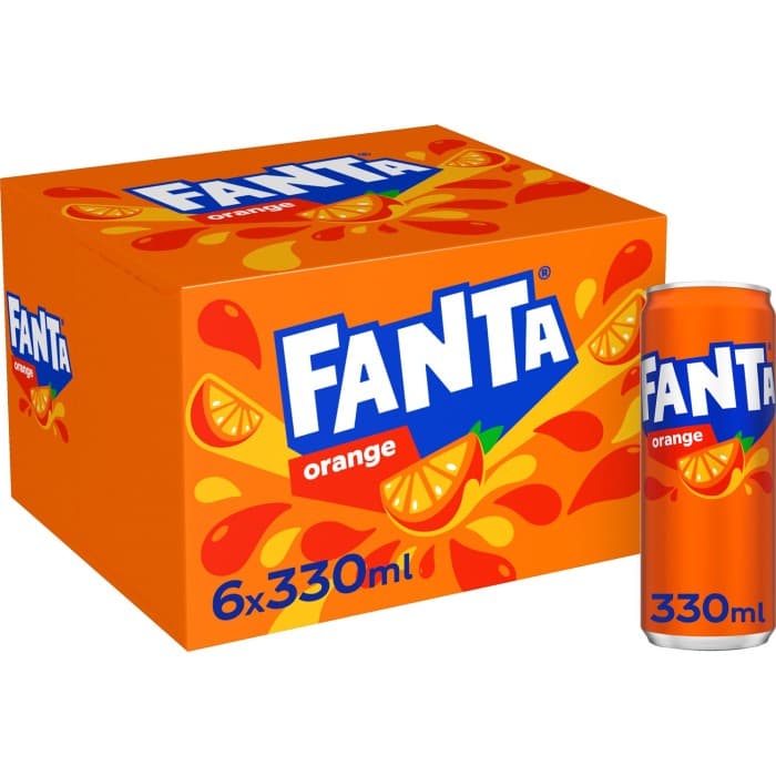 Fanta Orange Läsk Burk 6x33cl – från Fanta – 57 kr – hos Delitea