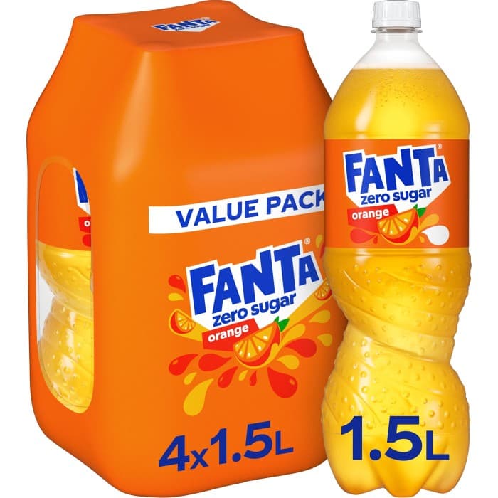 Fanta Orange Zero Läsk PET 4x1,5L – från Fanta – 89 kr – hos Delitea