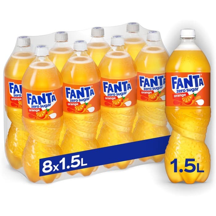 Fanta Zero Orange PET 8x1,5L – från Fanta – 179 kr – hos Delitea
