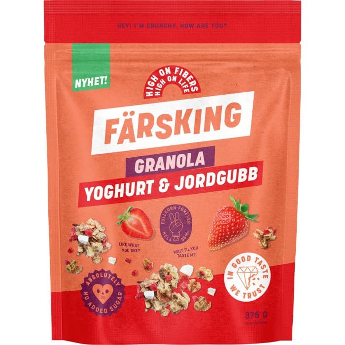 Färsking Granola Yoghurt & Jordgubb 375g – från Färsking – 49 kr – hos Delitea