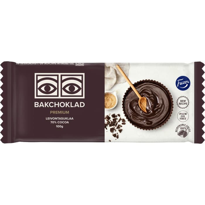 Fazer Bakchoklad Ögon Premium 70% Cocoa 100g
