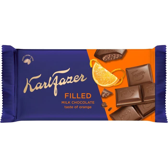 Fazer Chokladkaka Filled Orange 121g från Fazer – köp hos Delitea