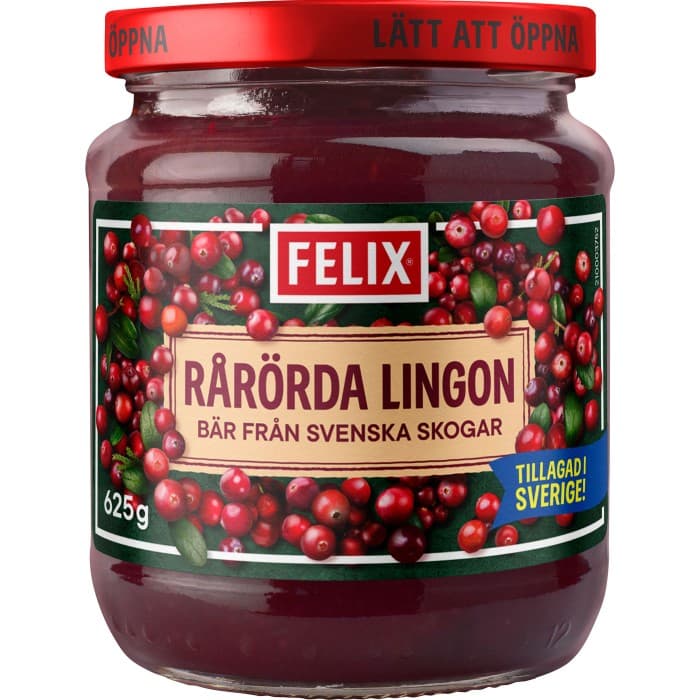 Felix Rårörda Lingon 625g
