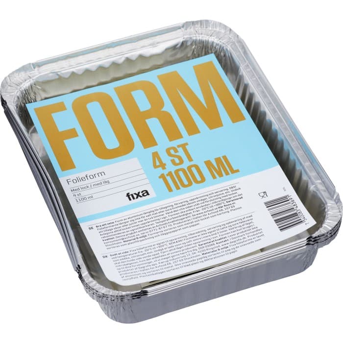 Fixa Folieform med Lock 1100ml 4-pack