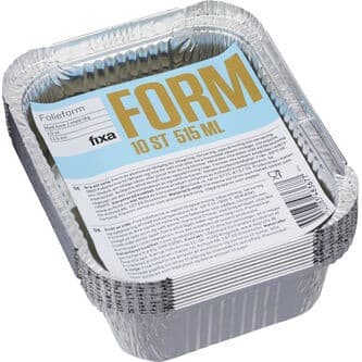 Fixa Aluminiumform med Lock 515ml 10-pack