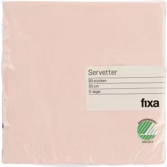 Fixa Servett 33cm Mellow Rose 20-pack – från Fixa – 20 kr – hos Delitea