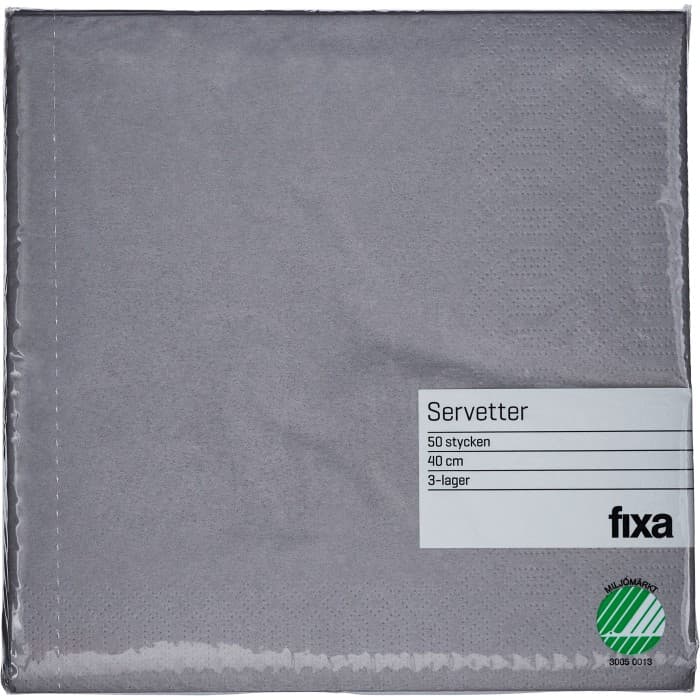 Fixa Servett Granitgrå 40cm 50-pack