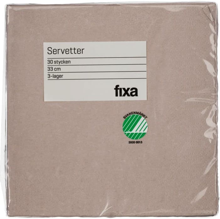 Fixa Servetter Greige 33cm 30-pack