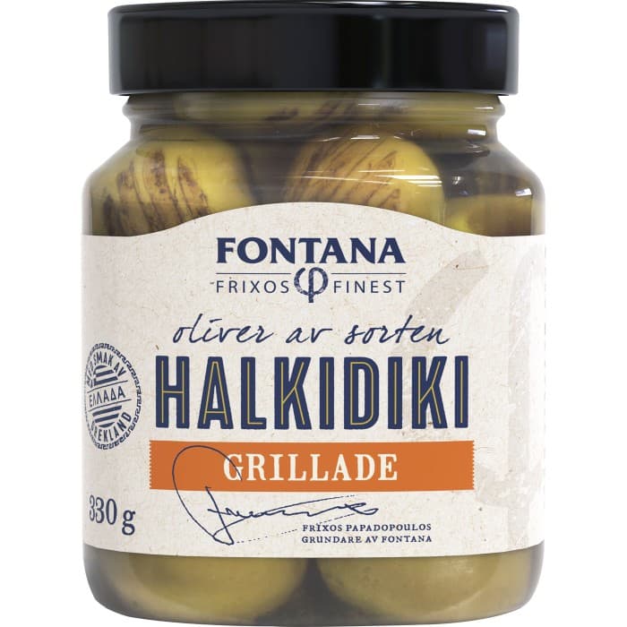 Fontana Grillade Halkidikioliver utan Kärna 330g