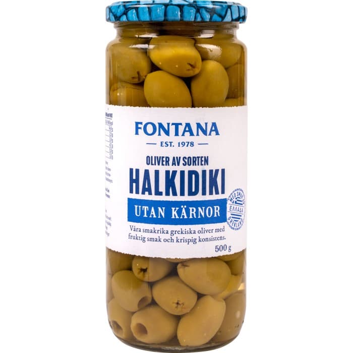Fontana Halkidiki Oliver utan Kärnor 500g