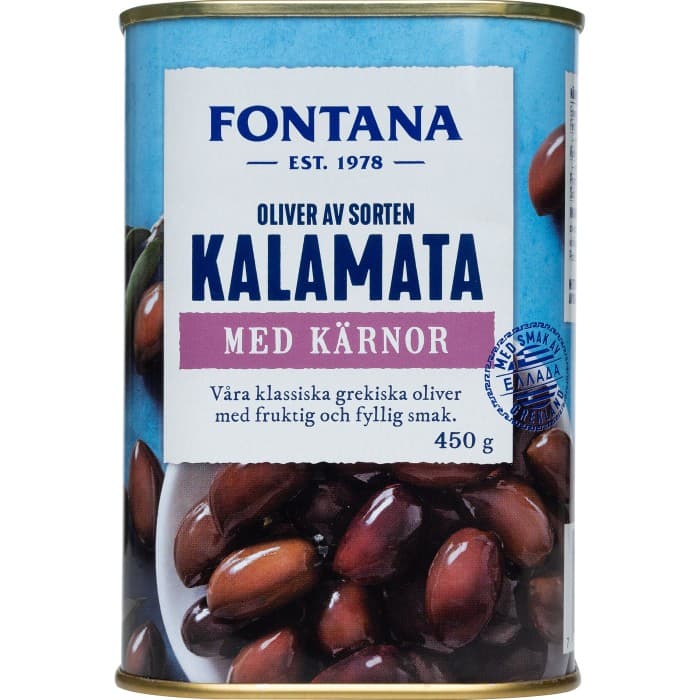 Fontana Oliver Kalamata med Kärnor 450g