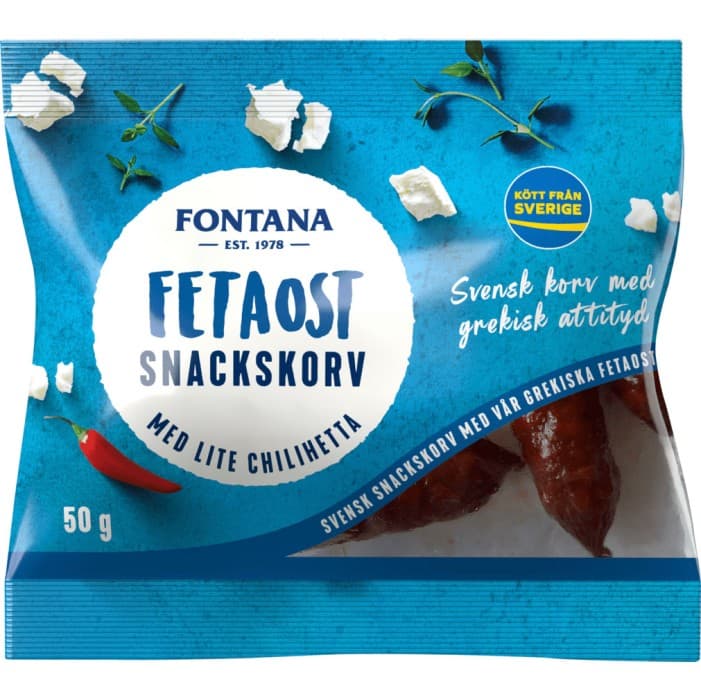 Fontana Snackskorv Fetaost 50g