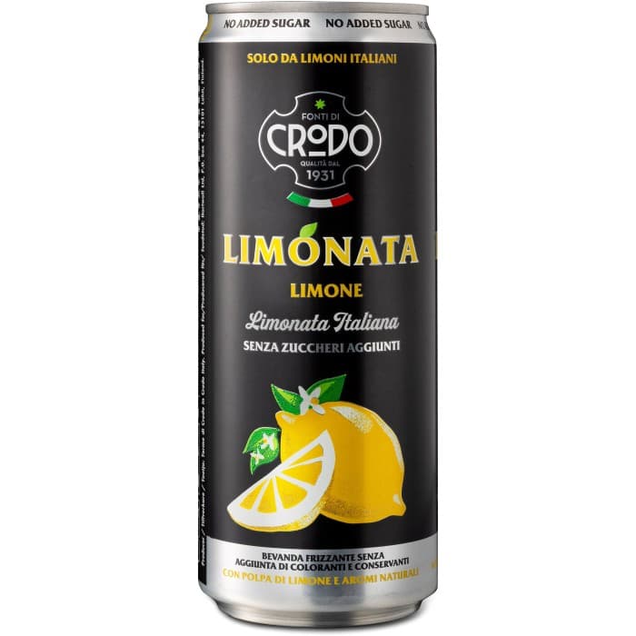 Fonti di Crodo Lemonata Sockerfri Läsk Burk 33cl från Fonti di Crodo – köp hos Delitea