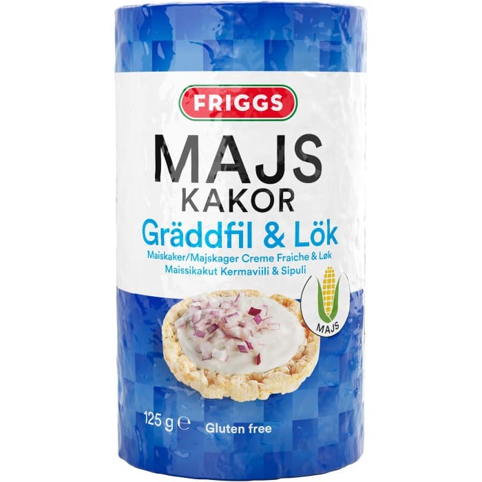 Friggs Majskakor Gräddfil & Lök 125g