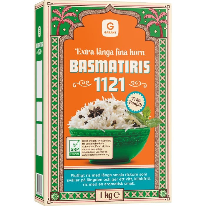 Garant Basmatiris 1121 Extra Långa Fina 1kg