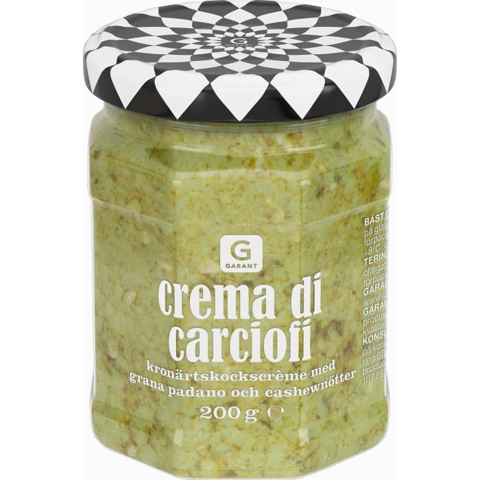 Garant Crema di Carciofi Kronärtskockscrème 200g