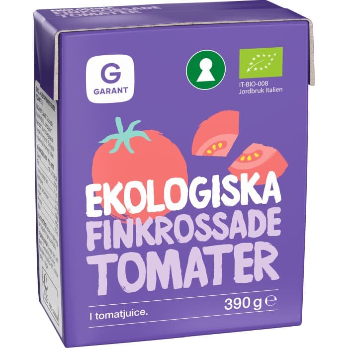 Garant Ekologiska Finkrossade Tomater 390g