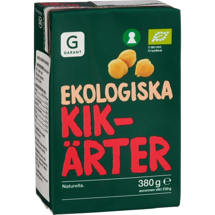 Garant Ekologiska Kikärter 380g från Garant - köp hos Delitea