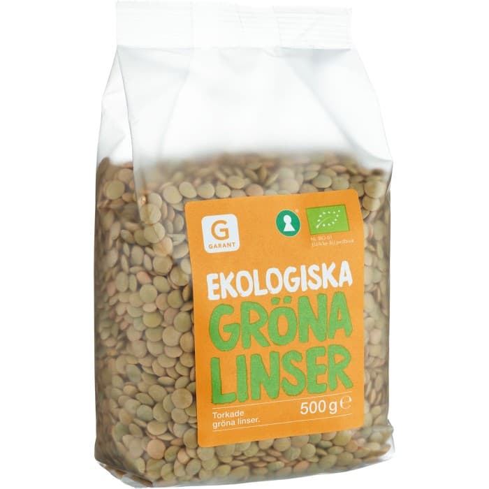 Garant Ekologiska Gröna Linser 500g