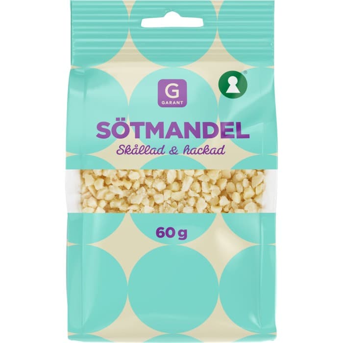 Garant Hackad Mandel Skållad 60g – från Garant – 19 kr – hos Delitea