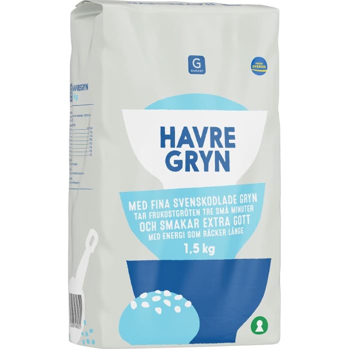 Garant Havregryn 1,5kg från Garant – köp hos Delitea