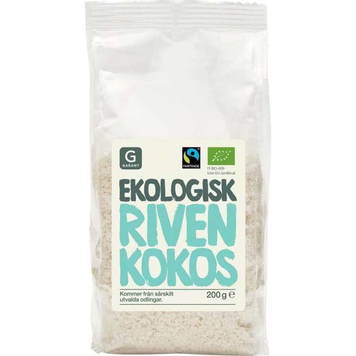 Garant Kokos Riven Ekologisk 200g – från Garant – 27 kr – hos Delitea