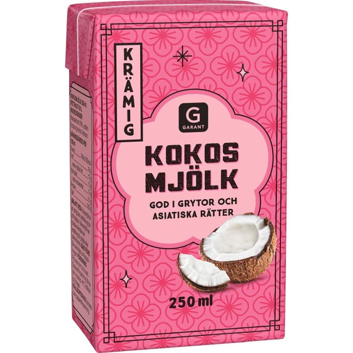 Garant Krämig Kokosmjölk 17-18% 250ml – från Garant – 16 kr – hos Delitea