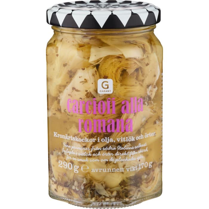 Garant Kronärtskockor i Olja, Vitlök & Örter 290g – från Garant – 37 kr – hos Delitea