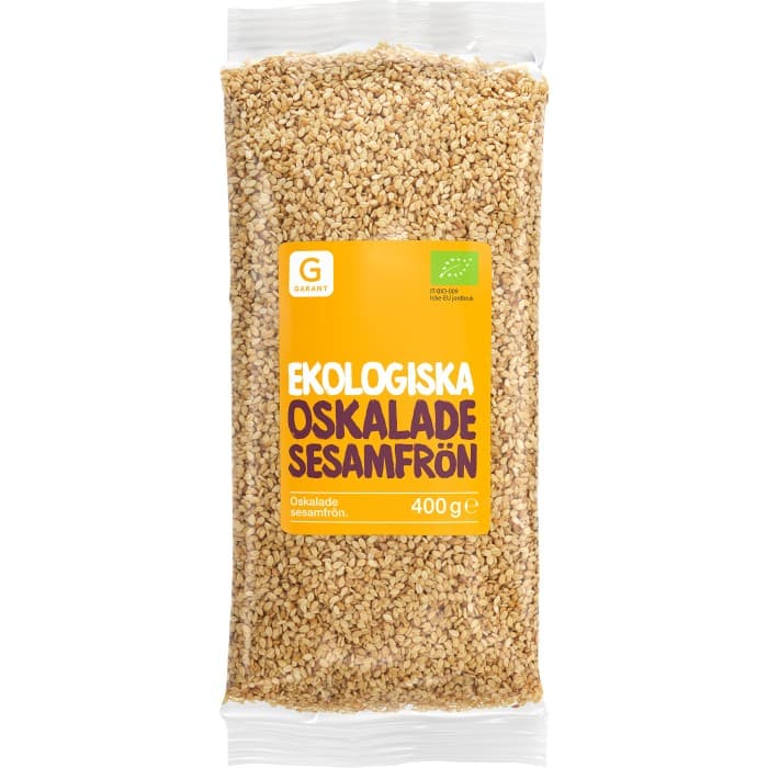 Garant Sesamfrön Oskalade Eko 400g – från Garant – 35 kr – hos Delitea