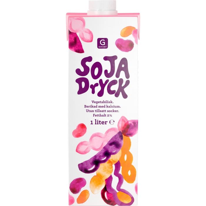 Garant Sojadryck Mjölkfri med Kalcium 2% 1L