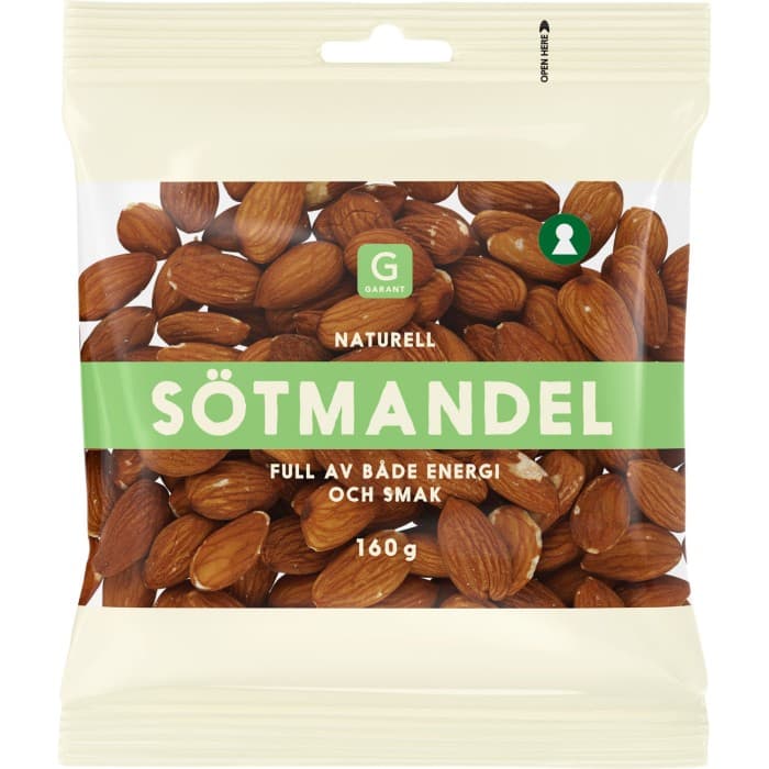 Garant Sötmandel Naturell 160g från Garant – köp hos Delitea