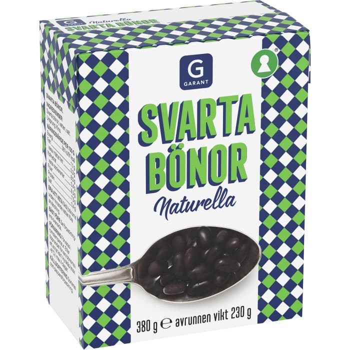 Garant Svarta Bönor Naturella 380g