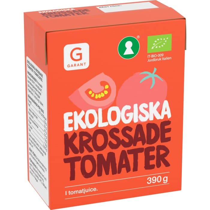 Garant Krossade Tomater Ekologiska 390g