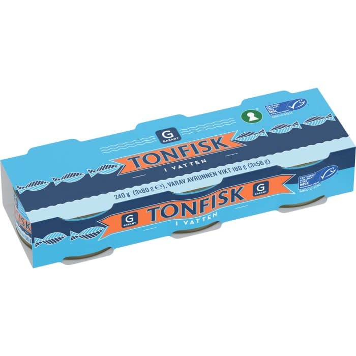 Garant Tonfisk i Vatten 3x80g