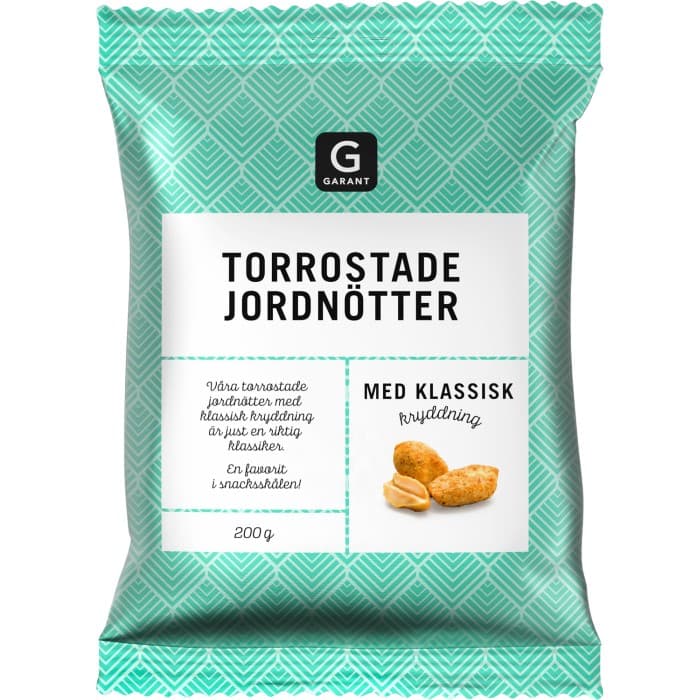 Garant Torrostade Jordnötter 200g – från Garant – 22 kr – hos Delitea