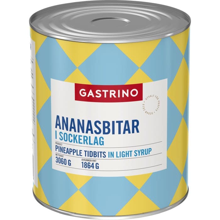 Gastrino Ananasbitar i Sockerlag 3060g