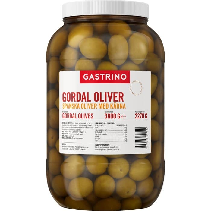 Gastrino Gordal Oliver med Kärna 3,8kg – från Gastrino – 260 kr – hos Delitea