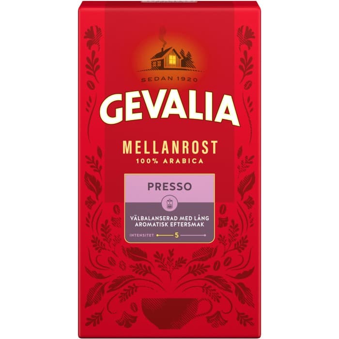 Gevalia Mellanrost Presso Presskaffe 450g – från Gevalia – 85 kr – hos Delitea