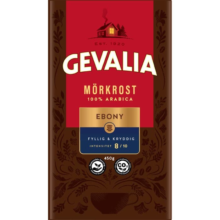 Gevalia Ebony Mörkrost Bryggkaffe 450g – från Gevalia – 80 kr – hos Delitea