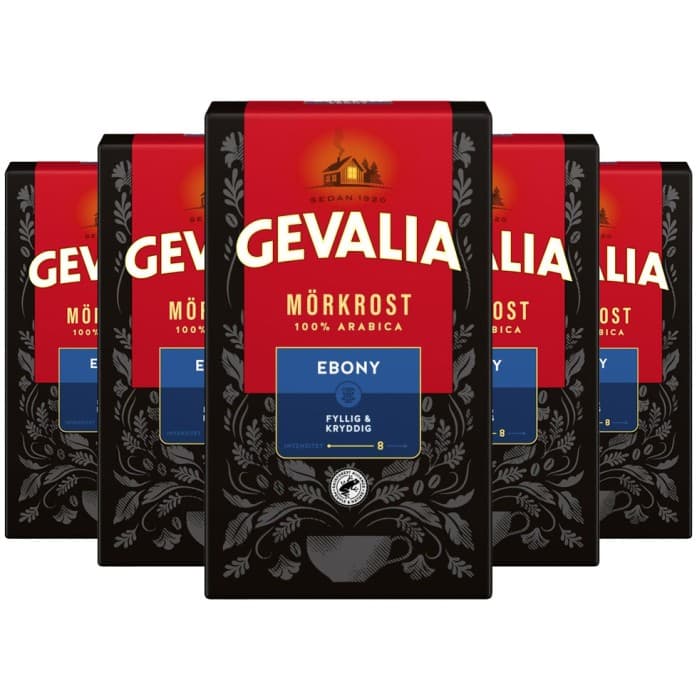 Gevalia Ebony Mörkrost Malet Kaffe 12x425g