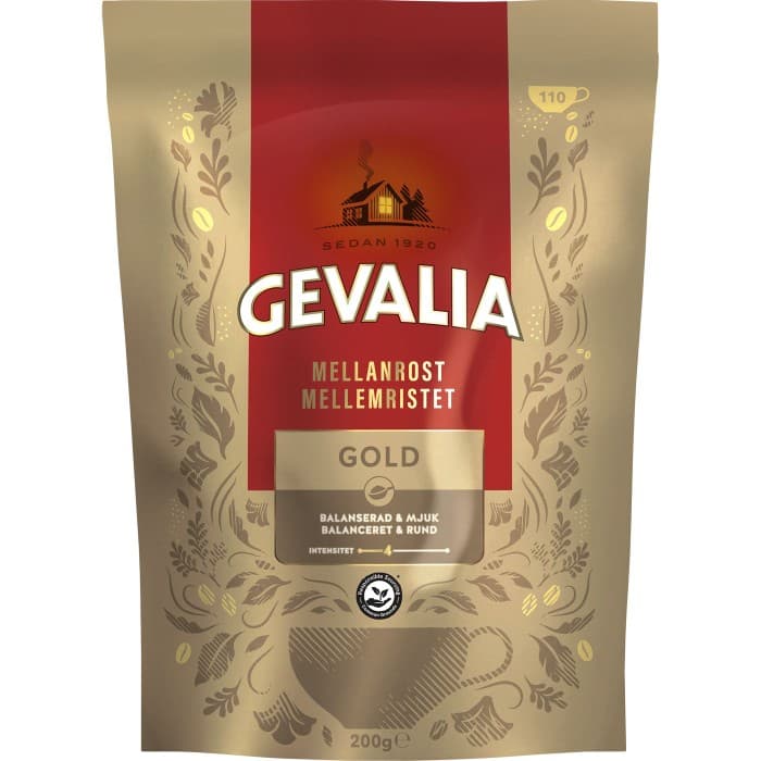 Gevalia Mellanrost Gold Snabbkaffe 200g