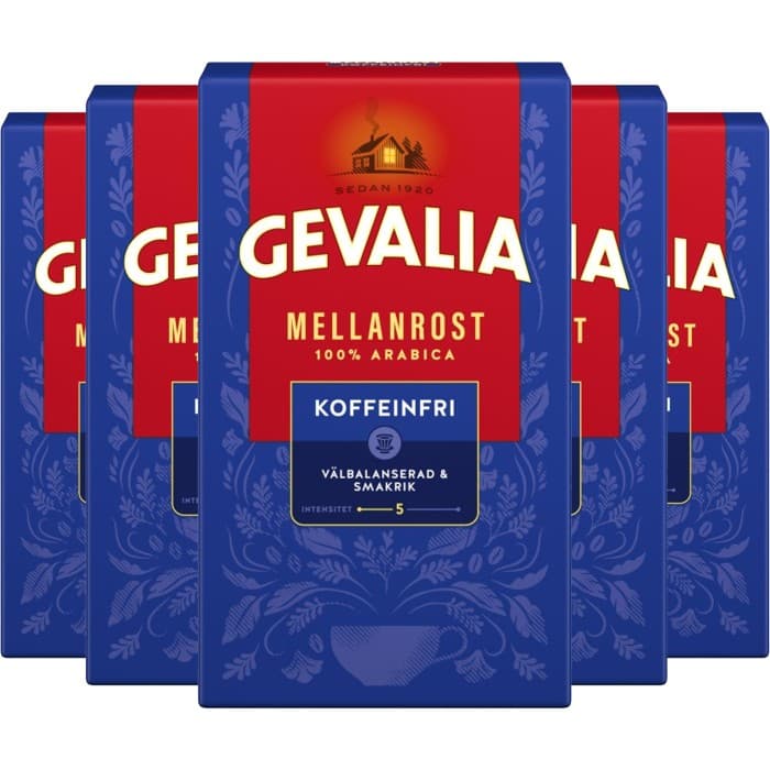 Gevalia Malet Mellanrost Koffeinfri 12x425g – från Gevalia – 1075 kr – hos Delitea