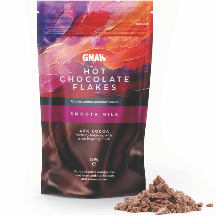 Gnaw Drickchoklad Mjölkchoklad Flakes 250g – från Gnaw – 129 kr – hos Delitea