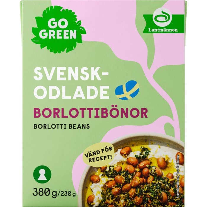 GoGreen Borlottibönor Svenskodlade 380g