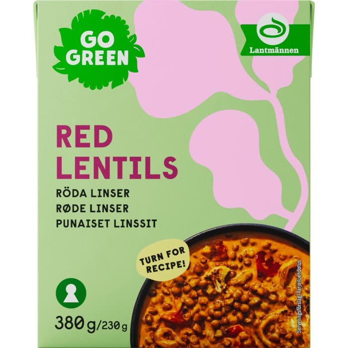 GoGreen Röda Linser 380g
