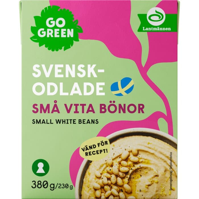 GoGreen Svenskodlade Små Vita Bönor 380g från GoGreen – köp hos Delitea